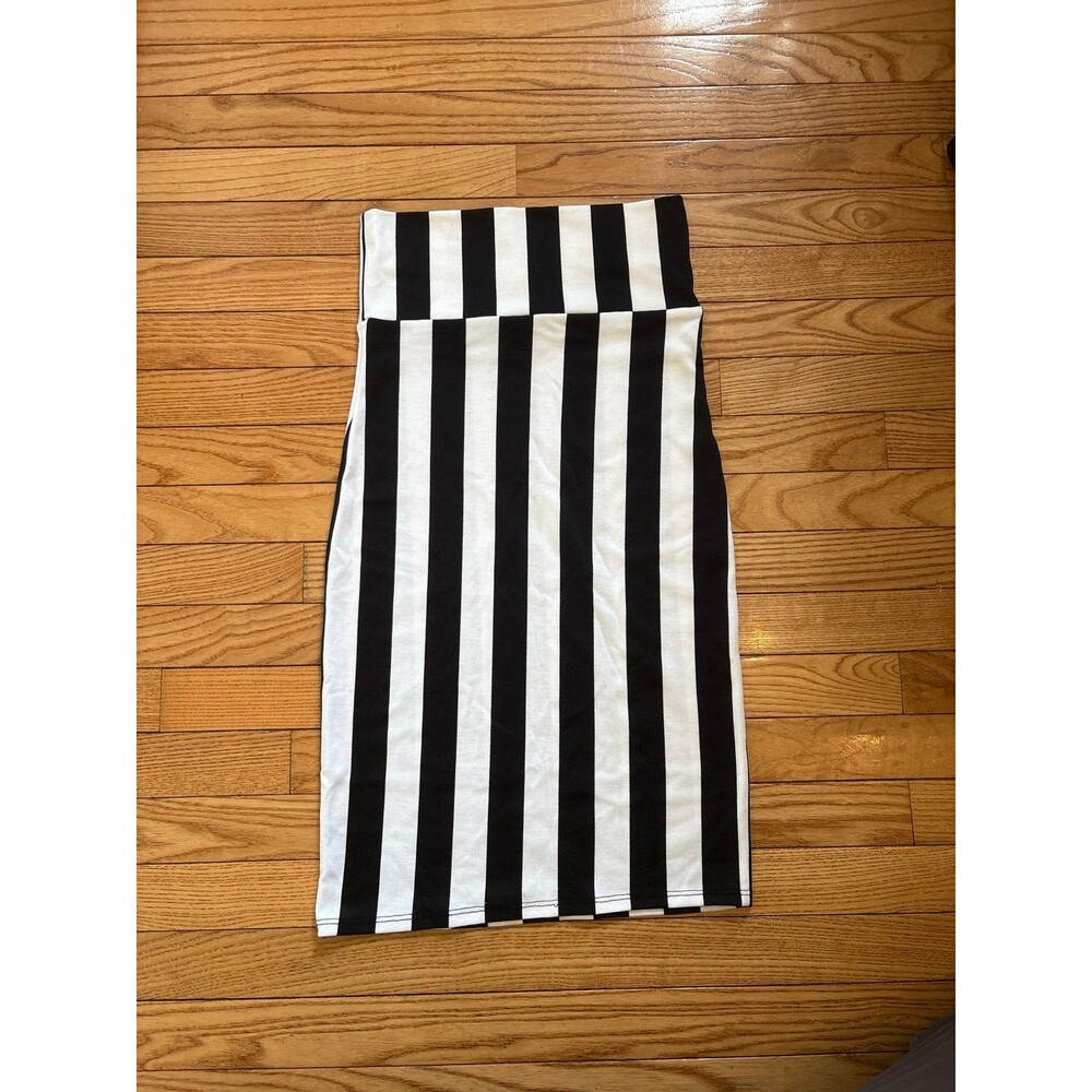 Womens pencil skirt black white stripes halloween party jack skeleton pinstripe